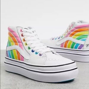 Vans Sk8 High Top Flour Shop Super Comfycush Platform Shoes RARE Limited Edition